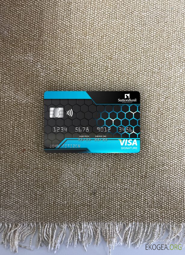 USA Sutton Bank carte de signature photolook avant